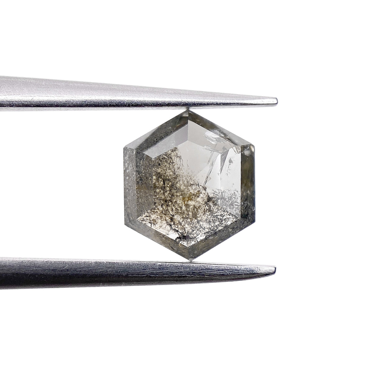0.90ct | Rustic Hexagon Shape Rose Cut Diamond - Modern Rustic Diamond