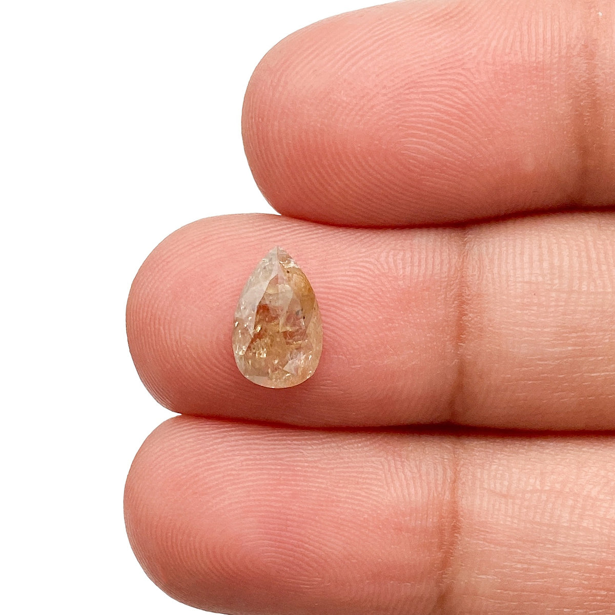 0.91ct | Rustic  Pear Shape Rose Cut Diamond - Modern Rustic Diamond