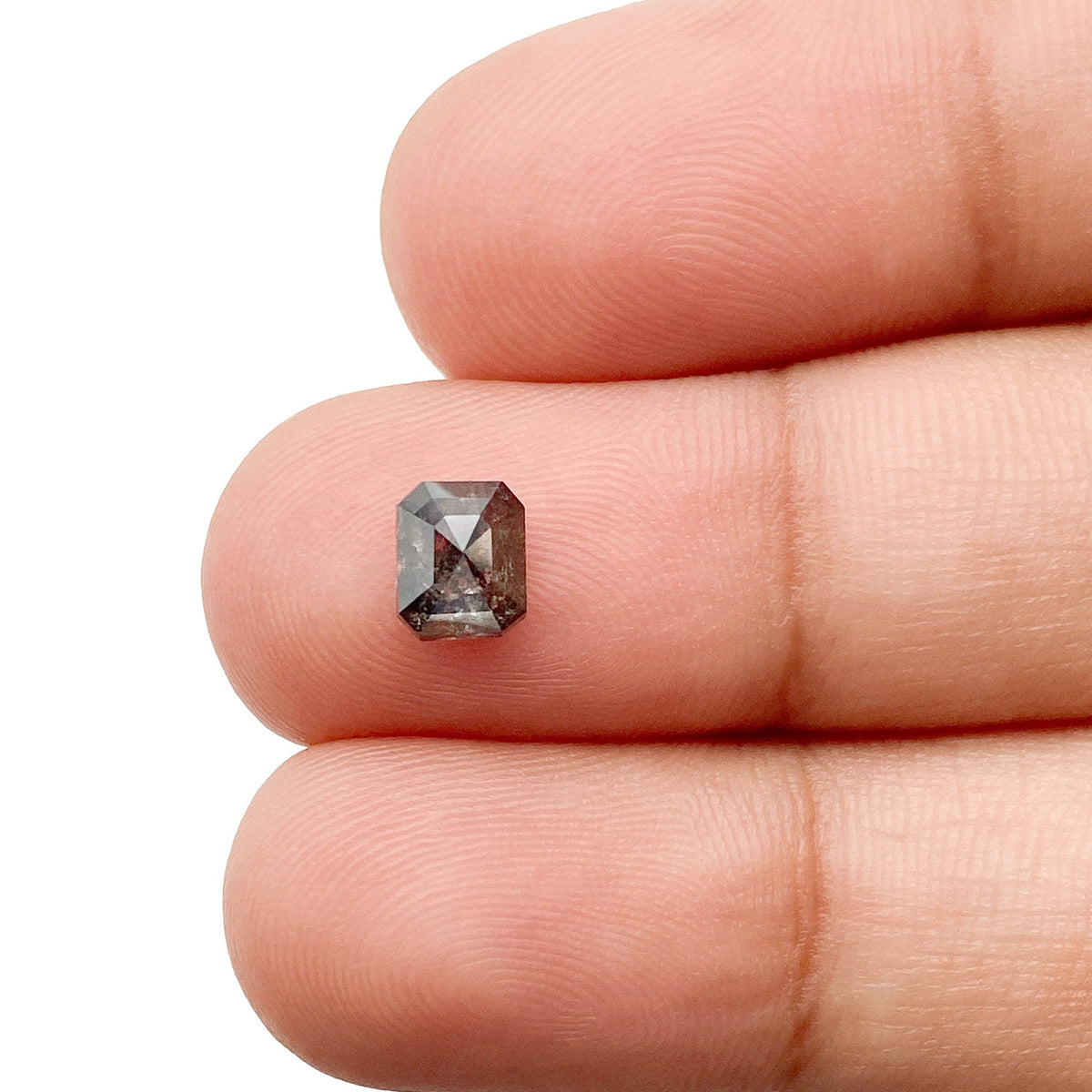 0.91ct | Rustic  Emerald Shape Rose Cut Diamond - Modern Rustic Diamond
