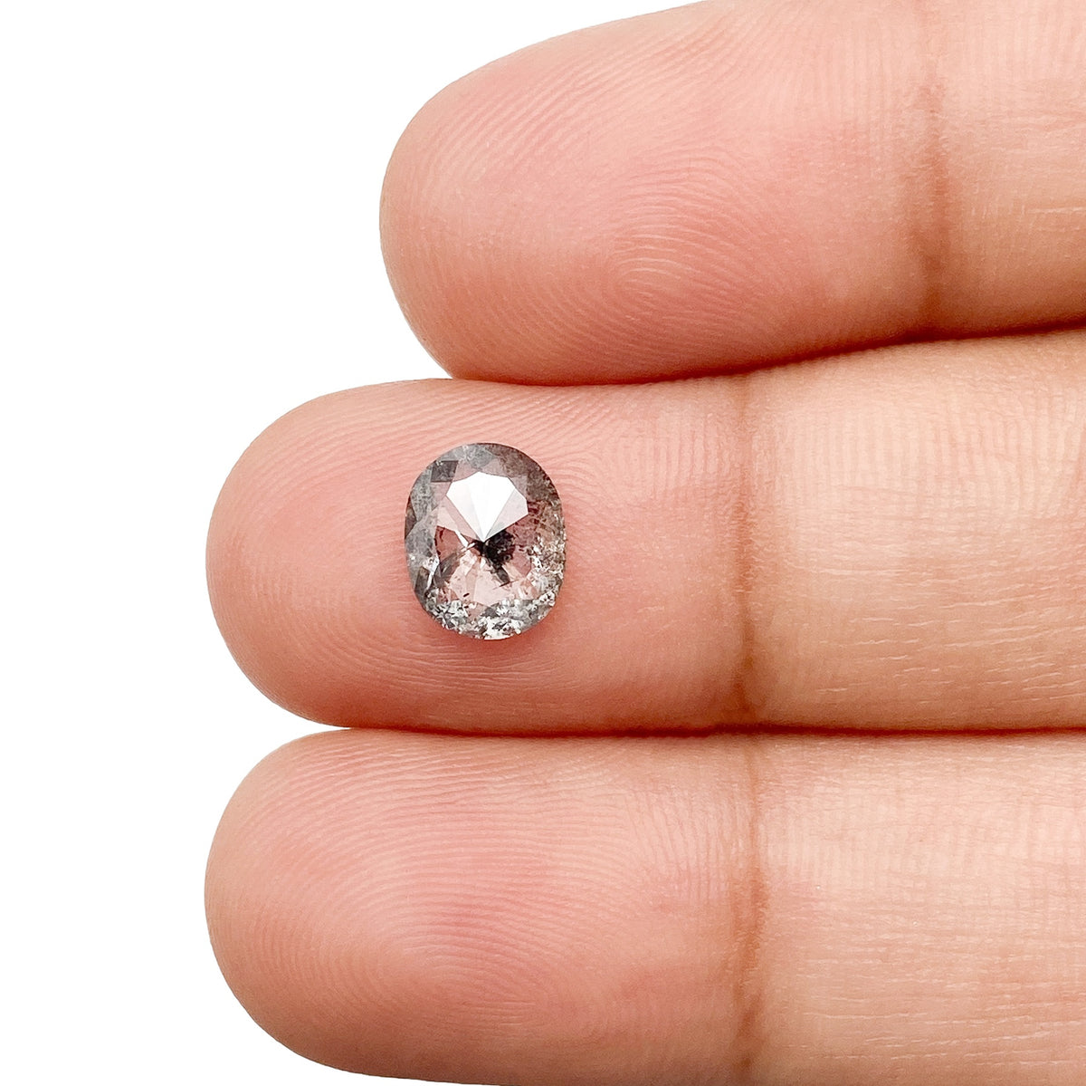 0.91ct | Rustic Oval Shape Rose Cut Diamond - Modern Rustic Diamond