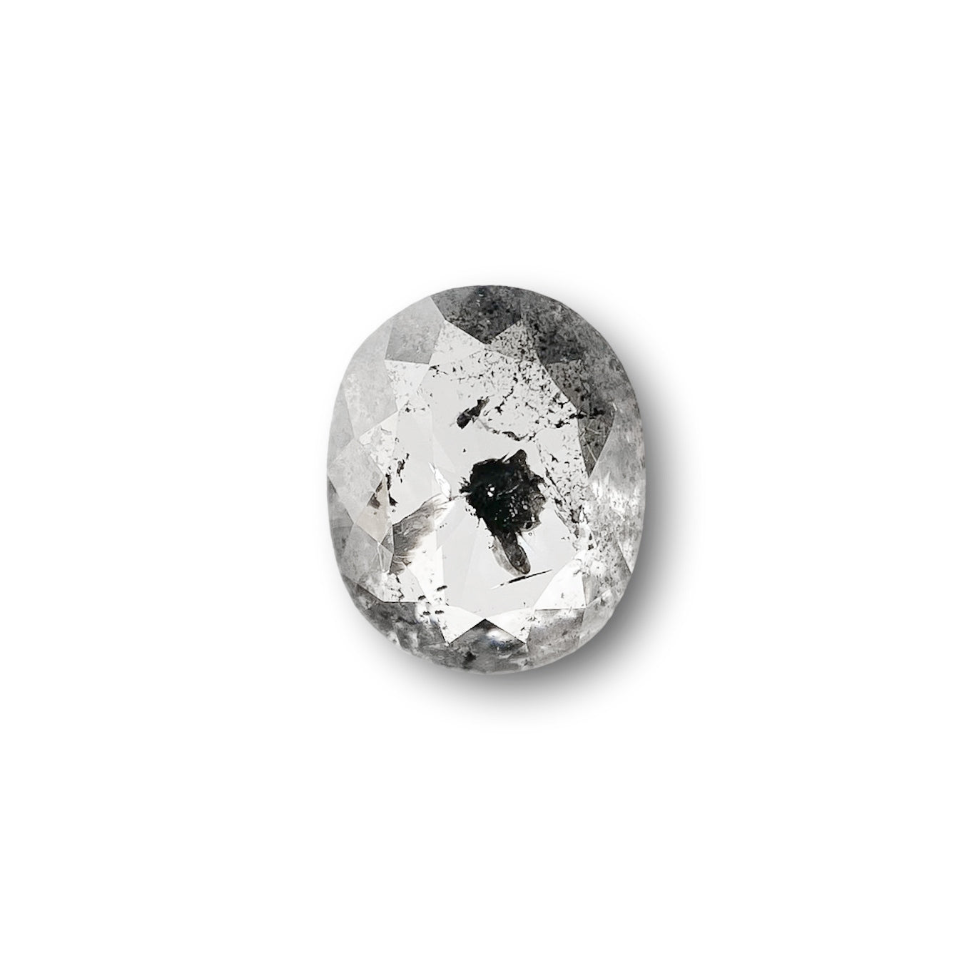 0.91ct | Rustic Oval Shape Rose Cut Diamond - Modern Rustic Diamond
