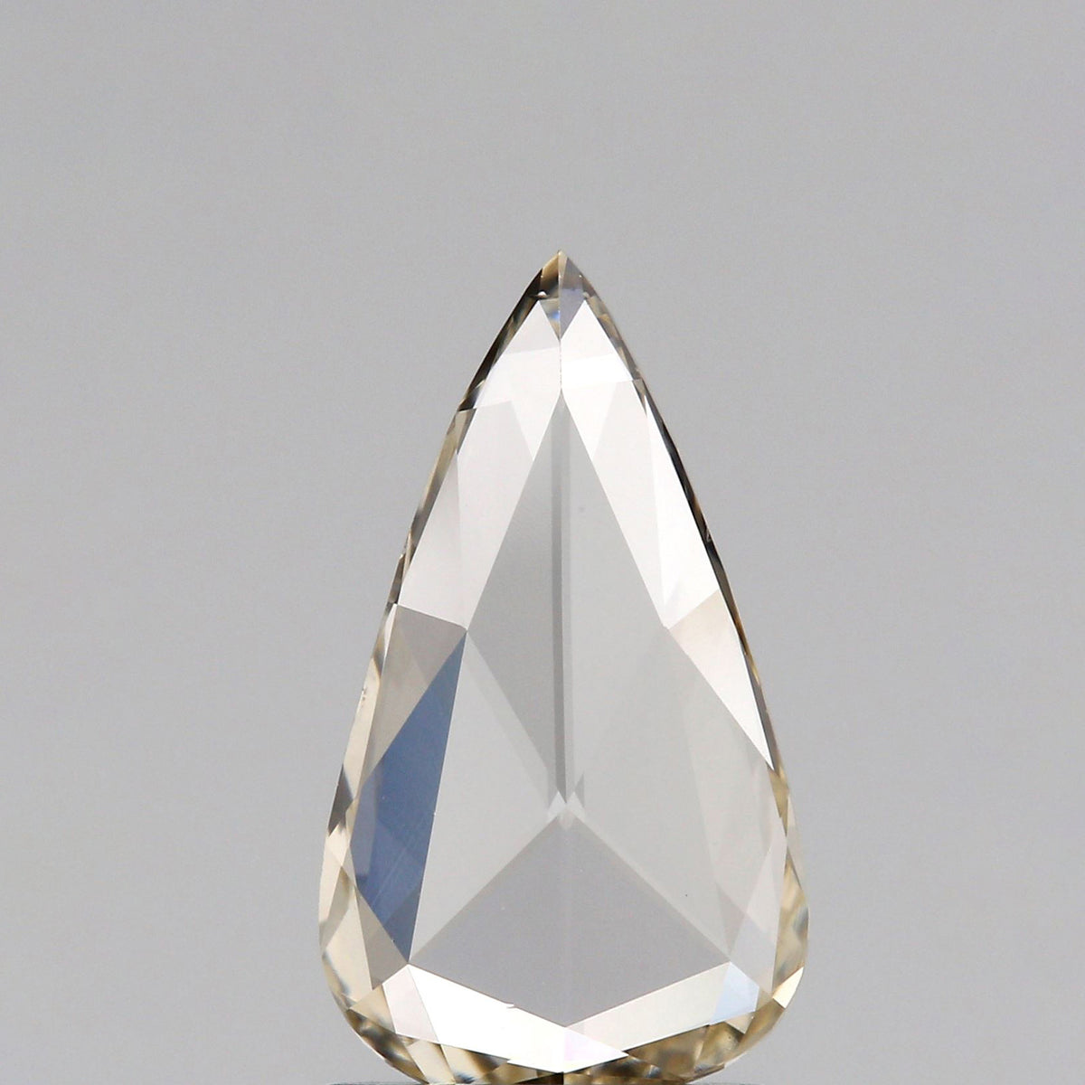 0.92ct | Champagne VVS Pear Shape Rose Cut Diamond - Modern Rustic Diamond