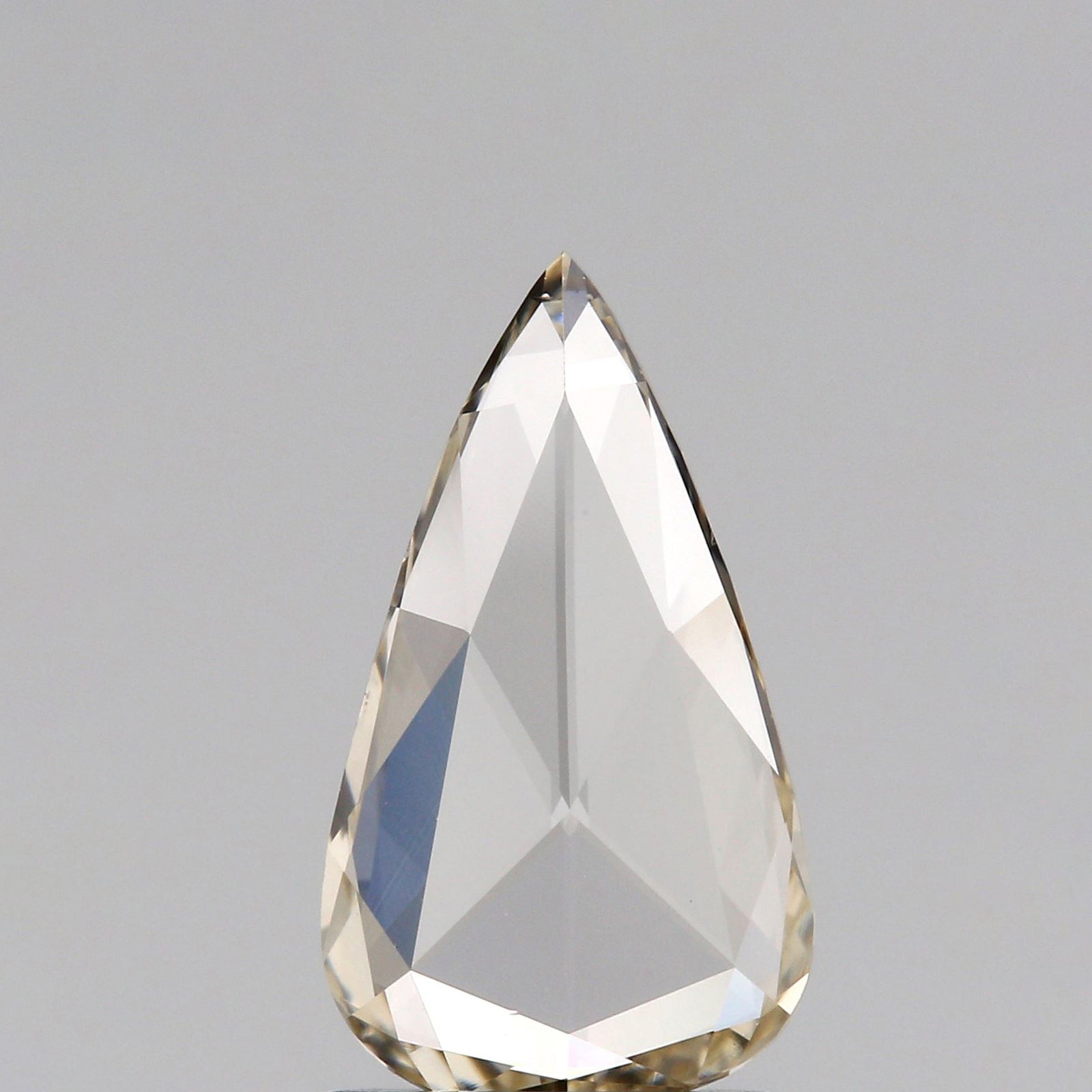 0.92ct | Champagne VVS Pear Shape Rose Cut Diamond - Modern Rustic Diamond
