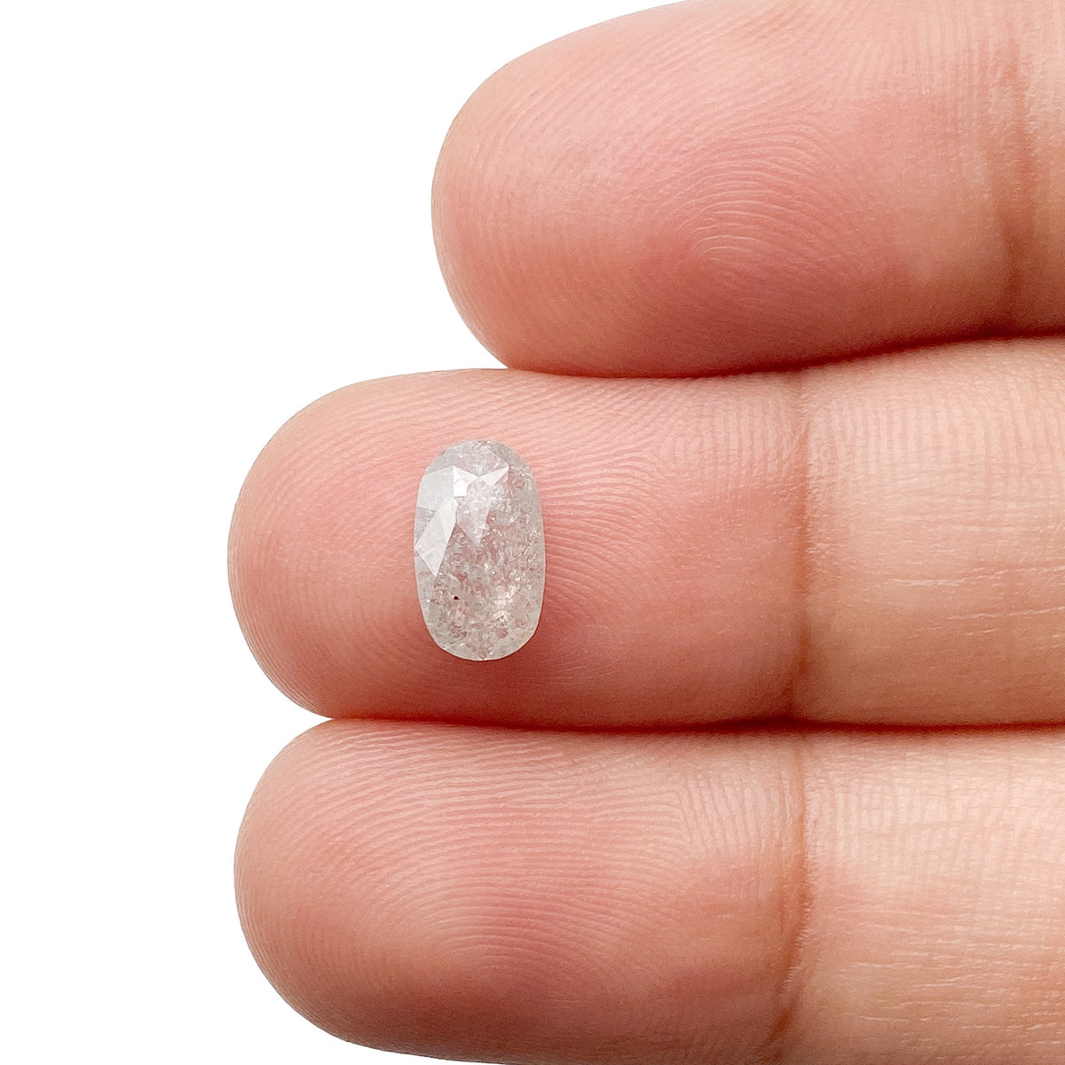 0.92ct | Rustic  Oval Shape Rose Cut Diamond - Modern Rustic Diamond