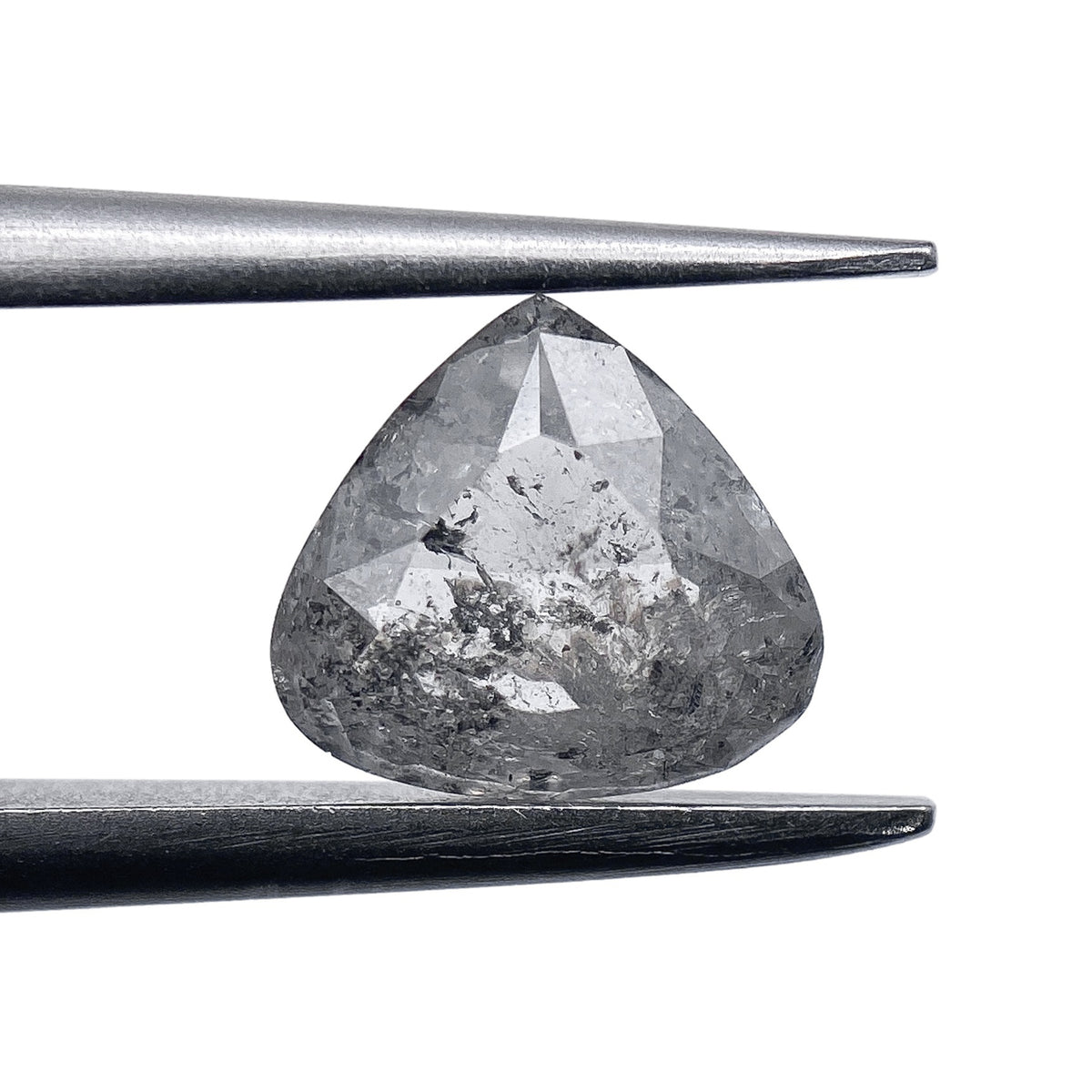 0.92ct | Salt & Pepper Pear Shape Brilliant Cut Diamond - Modern Rustic Diamond