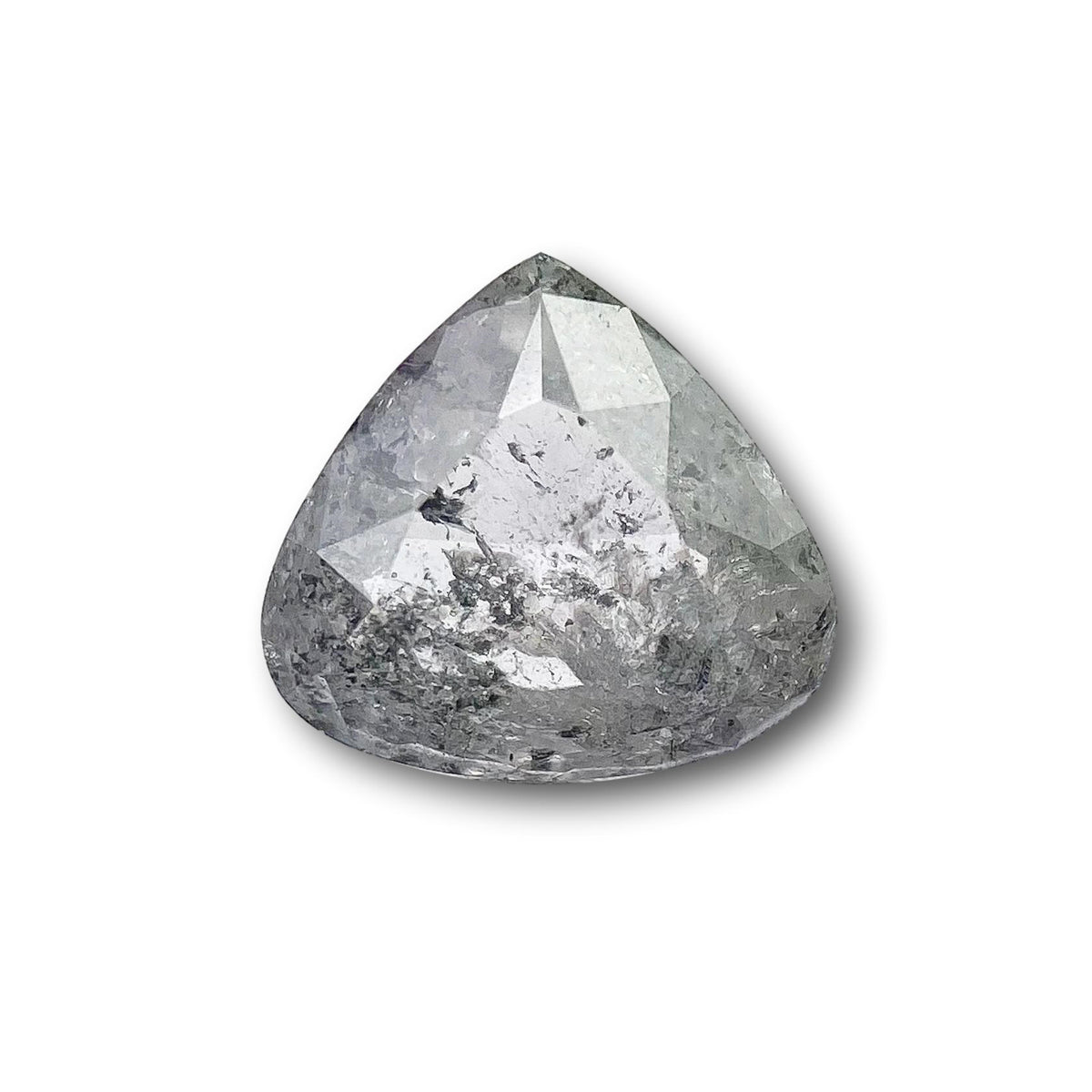 0.92ct | Salt & Pepper Pear Shape Brilliant Cut Diamond - Modern Rustic Diamond