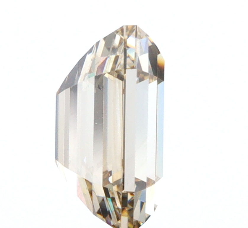 0.93ct | Champagne VVS Emerald Shape Step Cut Diamond - Modern Rustic Diamond