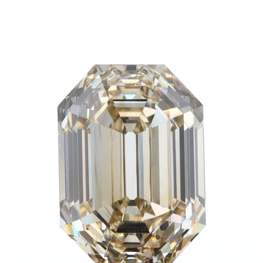 0.93ct | Champagne VVS Emerald Shape Step Cut Diamond - Modern Rustic Diamond