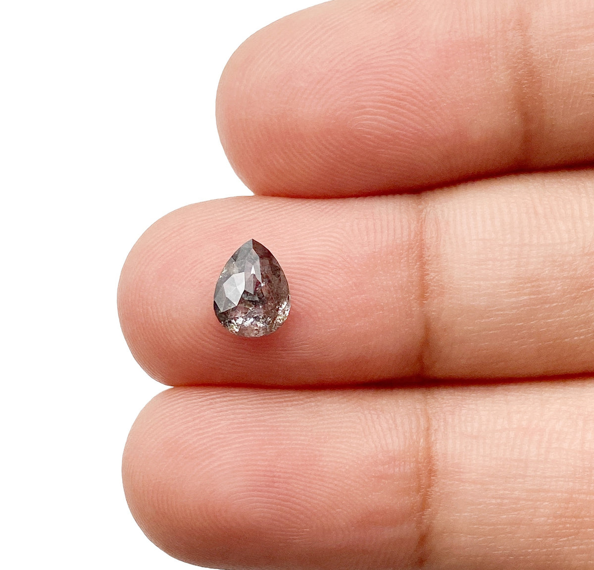 0.93ct | Rustic  Pear Shape Rose Cut Diamond - Modern Rustic Diamond
