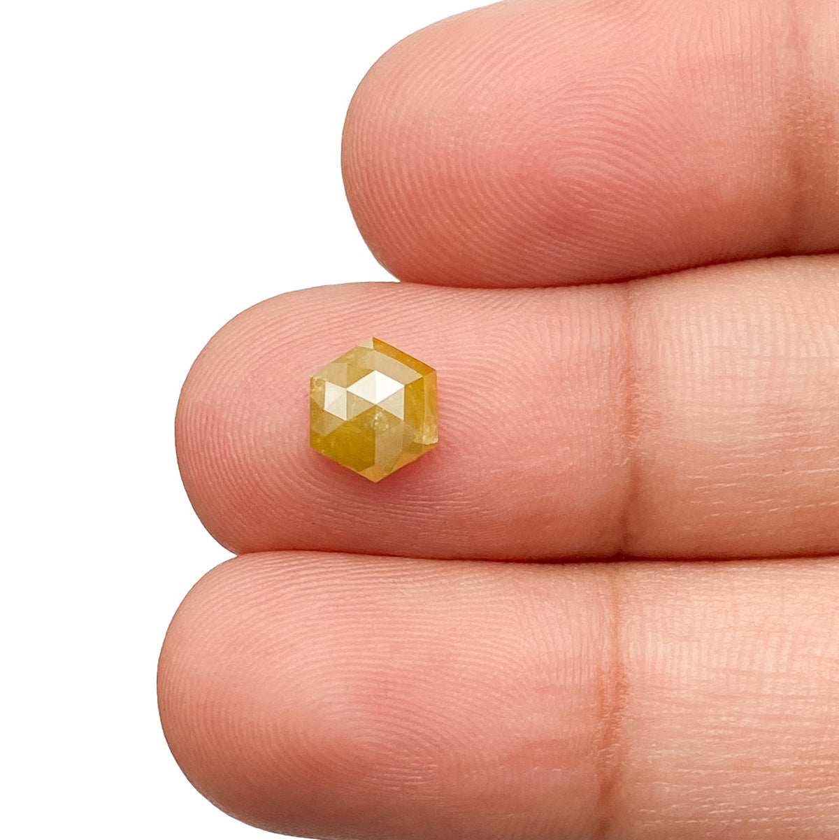 0.95ct | Rustic Hexagon Shape Rose Cut Diamond - Modern Rustic Diamond