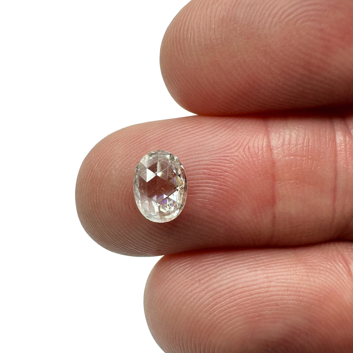 0.96ct | H/SI2 Oval Shape Rose Cut Diamond-Modern Rustic Diamond