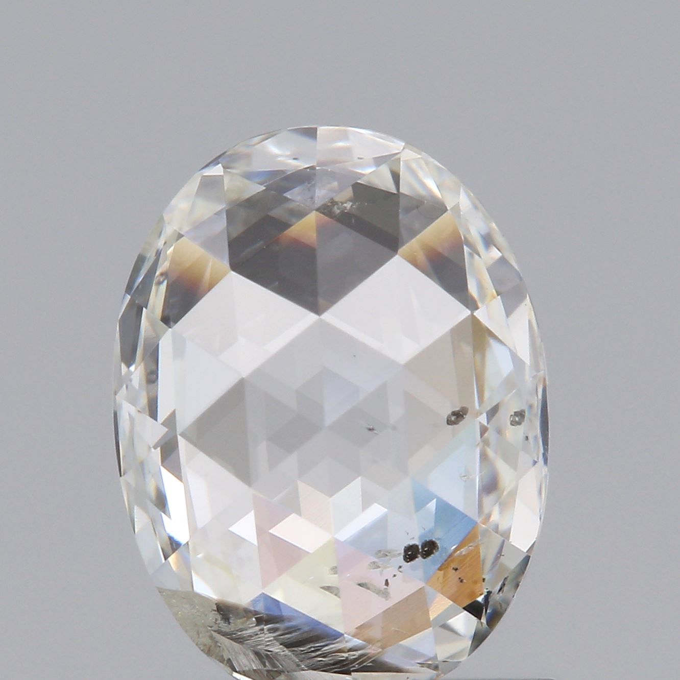 0.96ct | H/SI2 Oval Shape Rose Cut Diamond-Modern Rustic Diamond