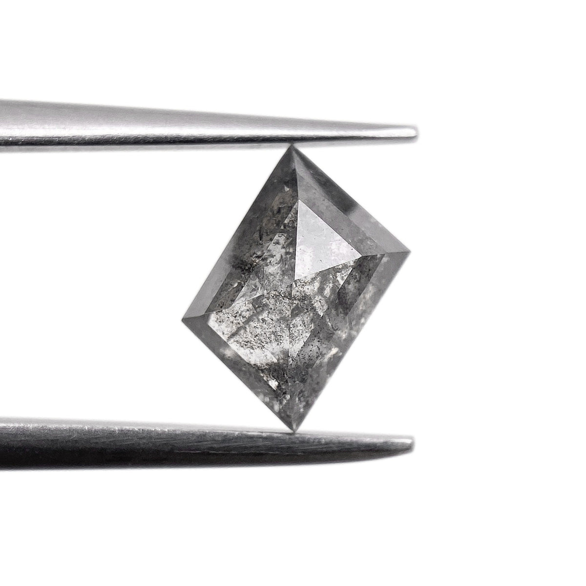 0.96ct | Salt & Pepper Rhomboid Shape Step Cut Diamond - Modern Rustic Diamond