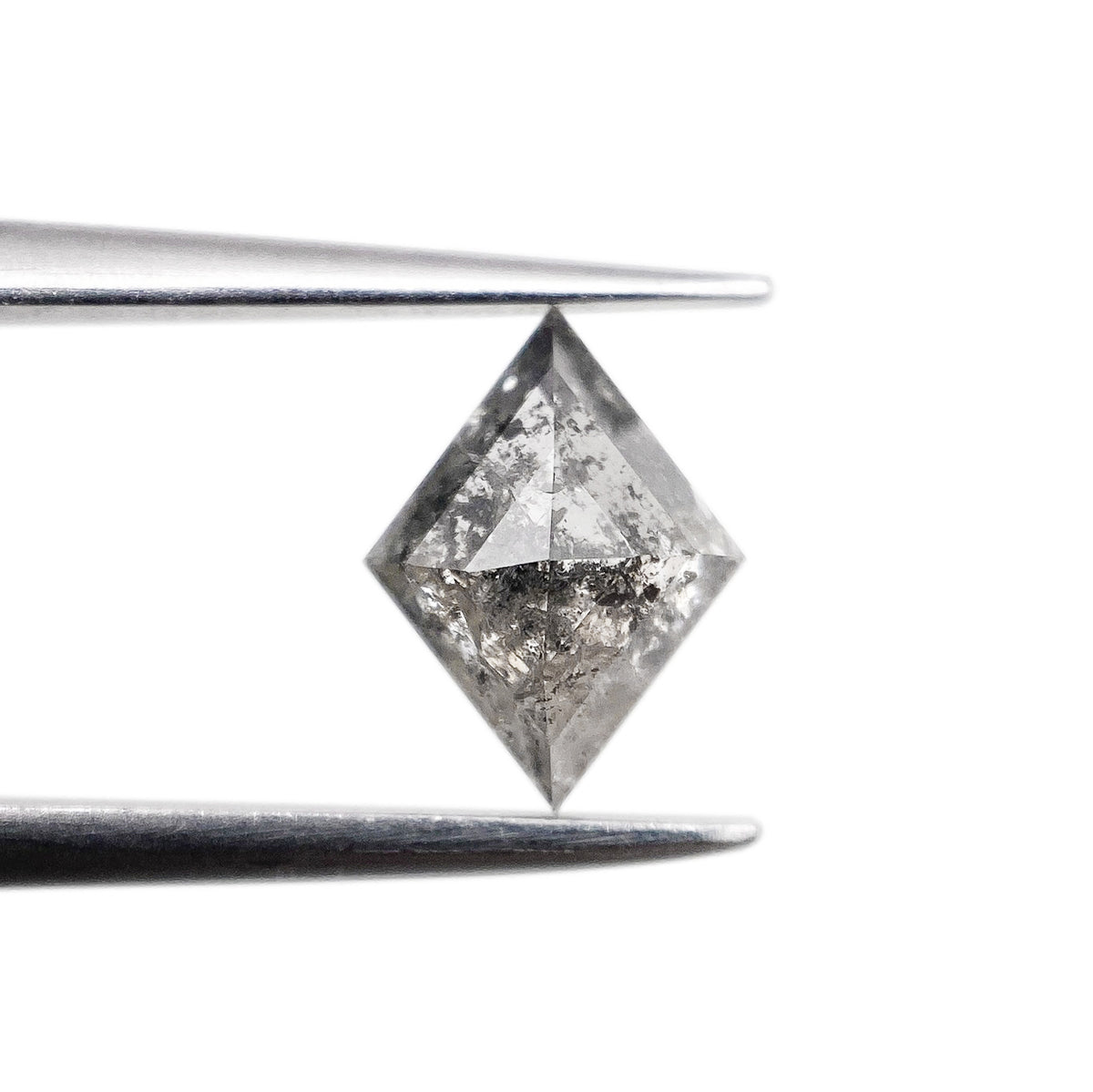 0.97ct | Salt & Pepper Lozenge Shape Step Cut Diamond - Modern Rustic Diamond