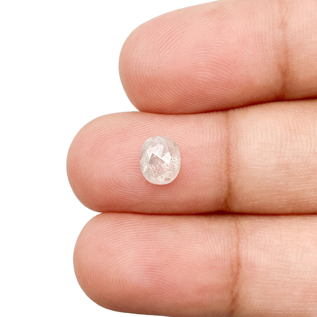 0.97ct | Rustic  Oval Shape Rose Cut Diamond - Modern Rustic Diamond