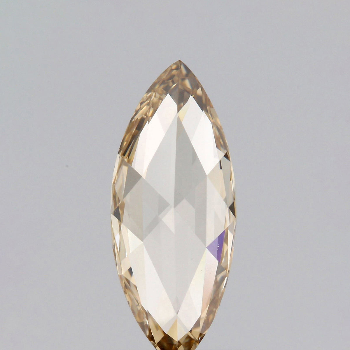 0.98ct | Champagne VS Marquise Shape Rose Cut Diamond - Modern Rustic Diamond