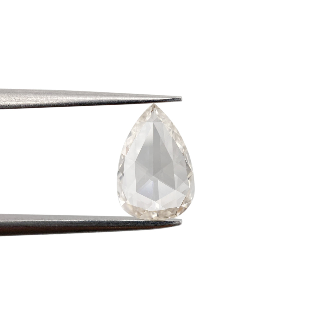 0.98ct | Champagne VVS Pear Shape Rose Cut Diamond - Modern Rustic Diamond