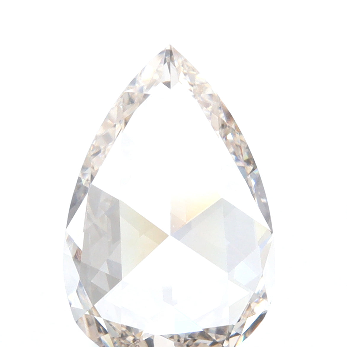 0.98ct | Champagne VVS Pear Shape Rose Cut Diamond - Modern Rustic Diamond