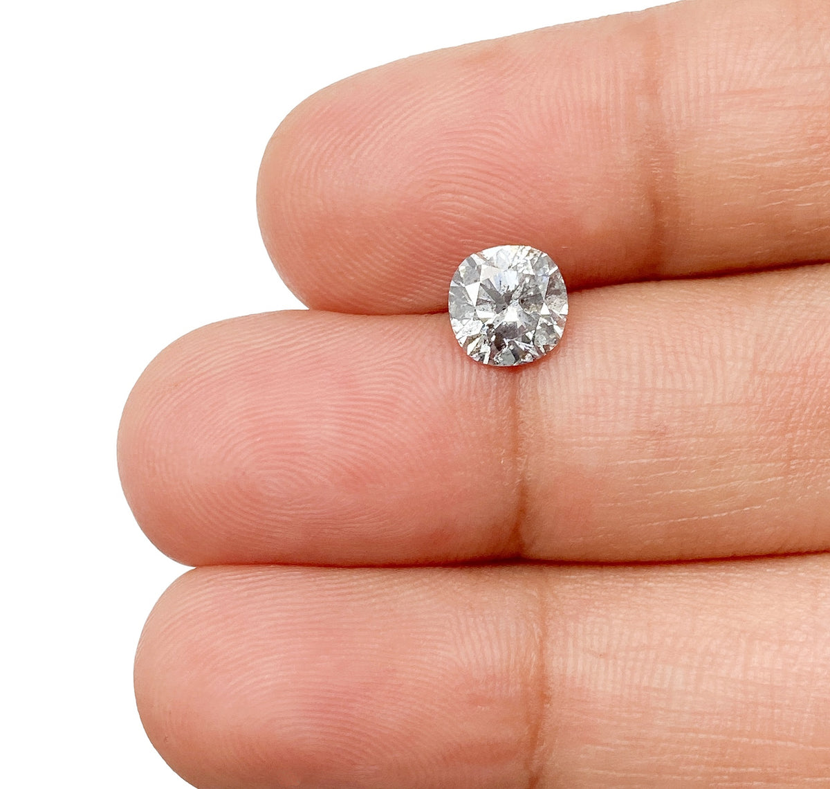 0.98ct | Salt & Pepper Cushion Shape Brilliant Cut Diamond - Modern Rustic Diamond