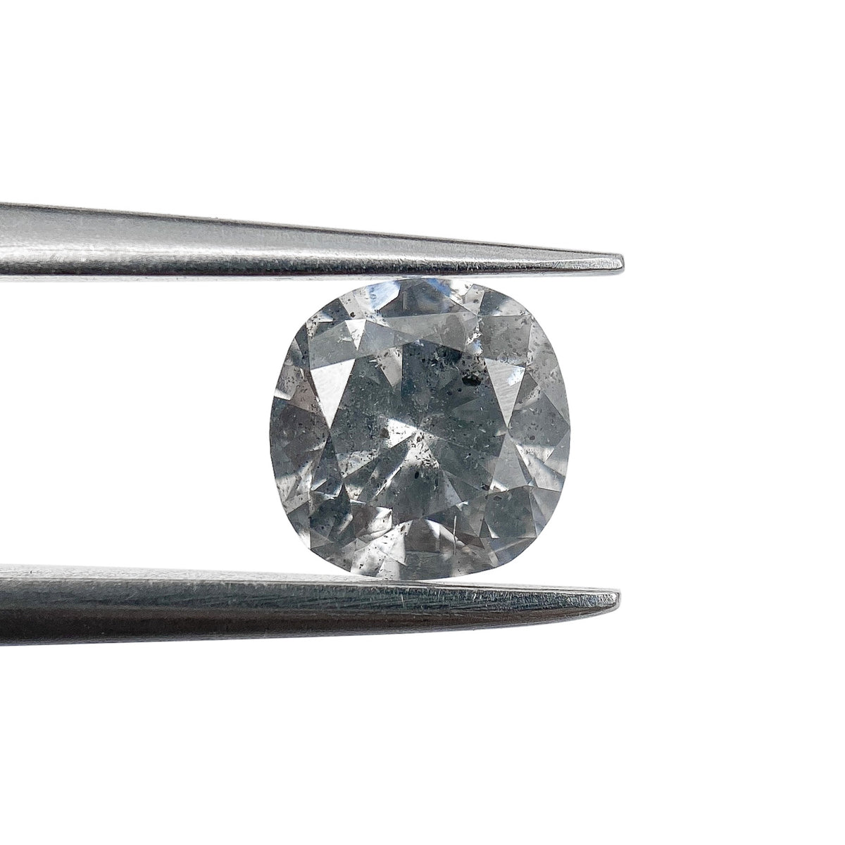0.98ct | Salt & Pepper Cushion Shape Brilliant Cut Diamond - Modern Rustic Diamond