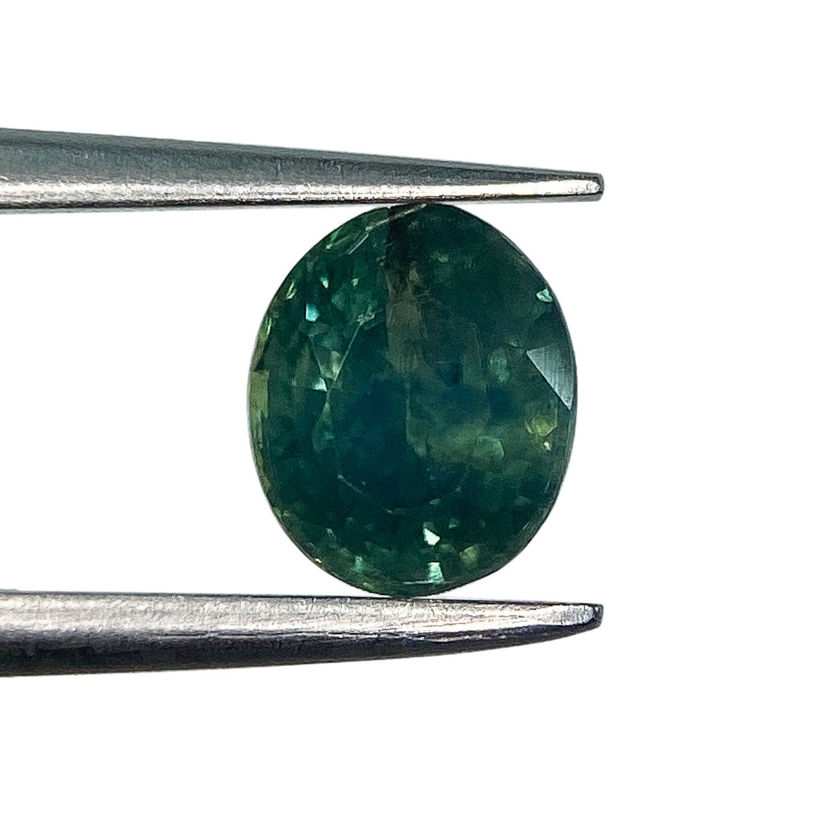 0.99ct | Brilliant Cut Oval Shape Blue Green Montana Sapphire-Modern Rustic Diamond