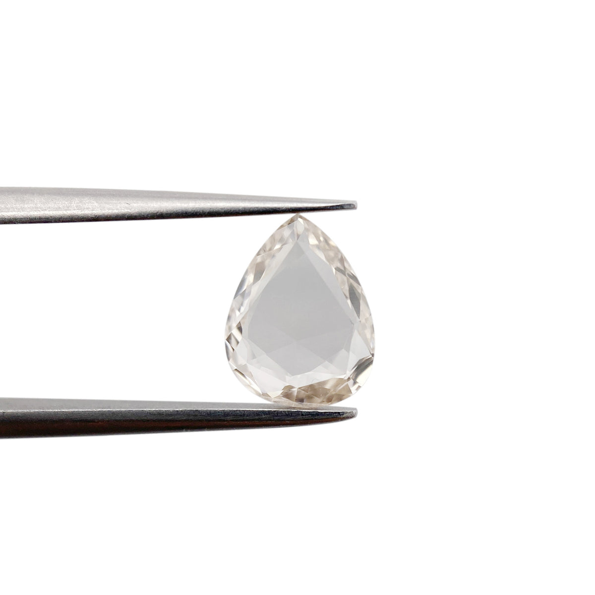 0.99ct | Champagne VS Pear Shape Rose Cut Diamond - Modern Rustic Diamond