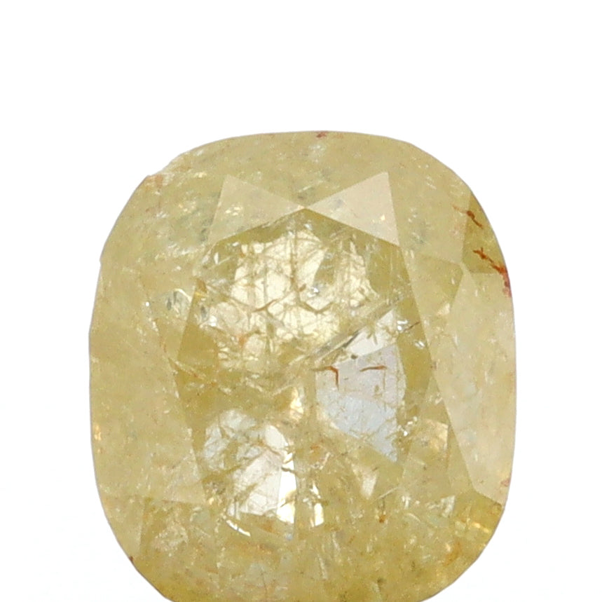 0.99ct | Rustic Whitish Yellow Cushion Shape Brilliant Cut Diamond - Modern Rustic Diamond