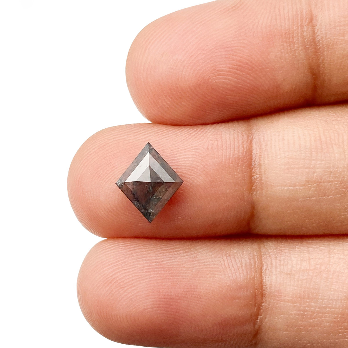 0.99ct | Salt & Pepper Lozenge Shape Step Cut Diamond - Modern Rustic Diamond