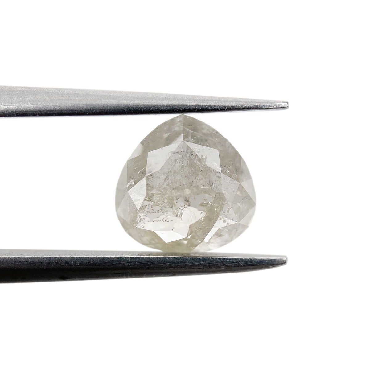 0.99ct | Salt & Pepper Pear Shape Rose Cut Diamond - Modern Rustic Diamond