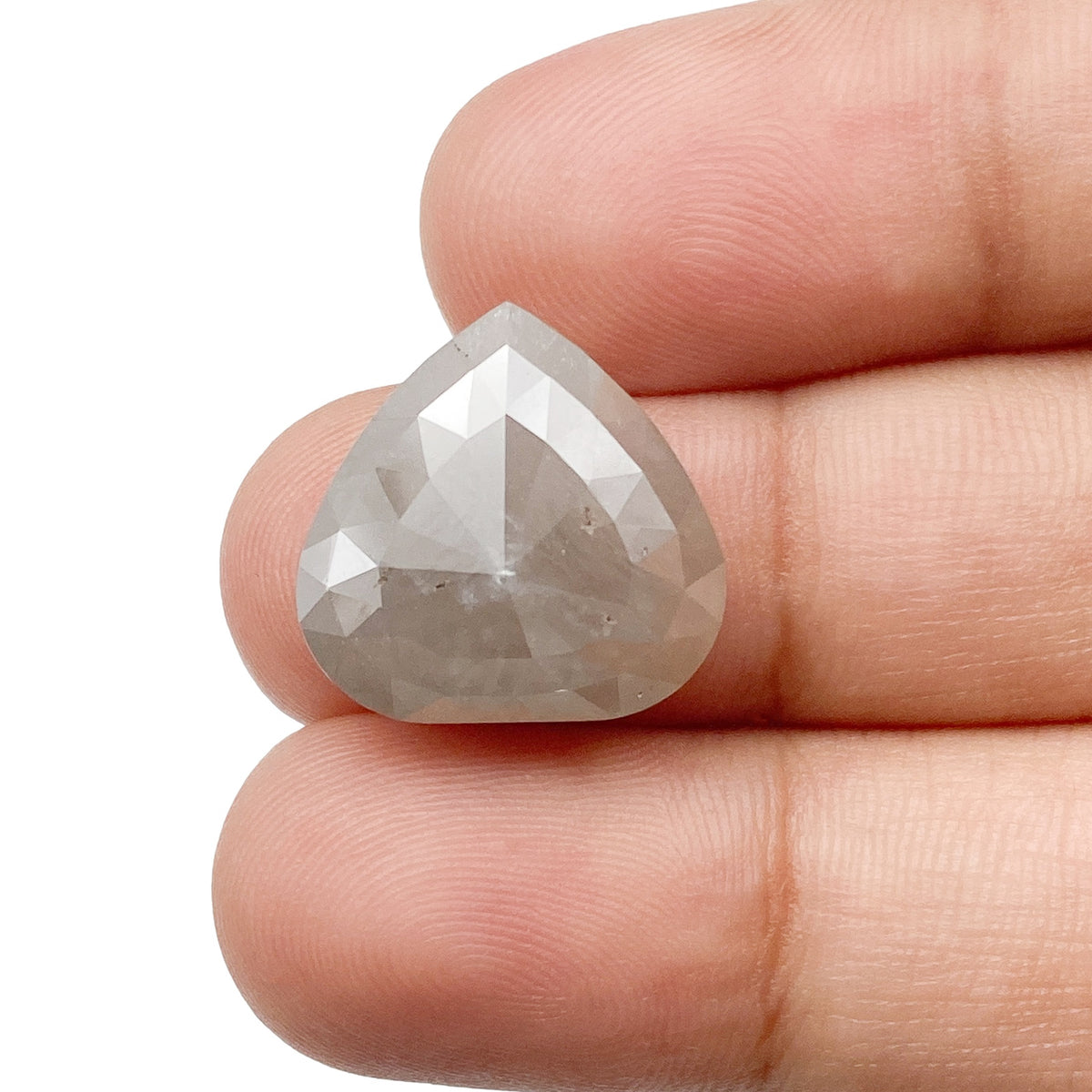 11.26ct | Salt & Pepper Pear Shape Brilliant Cut Diamond - Modern Rustic Diamond