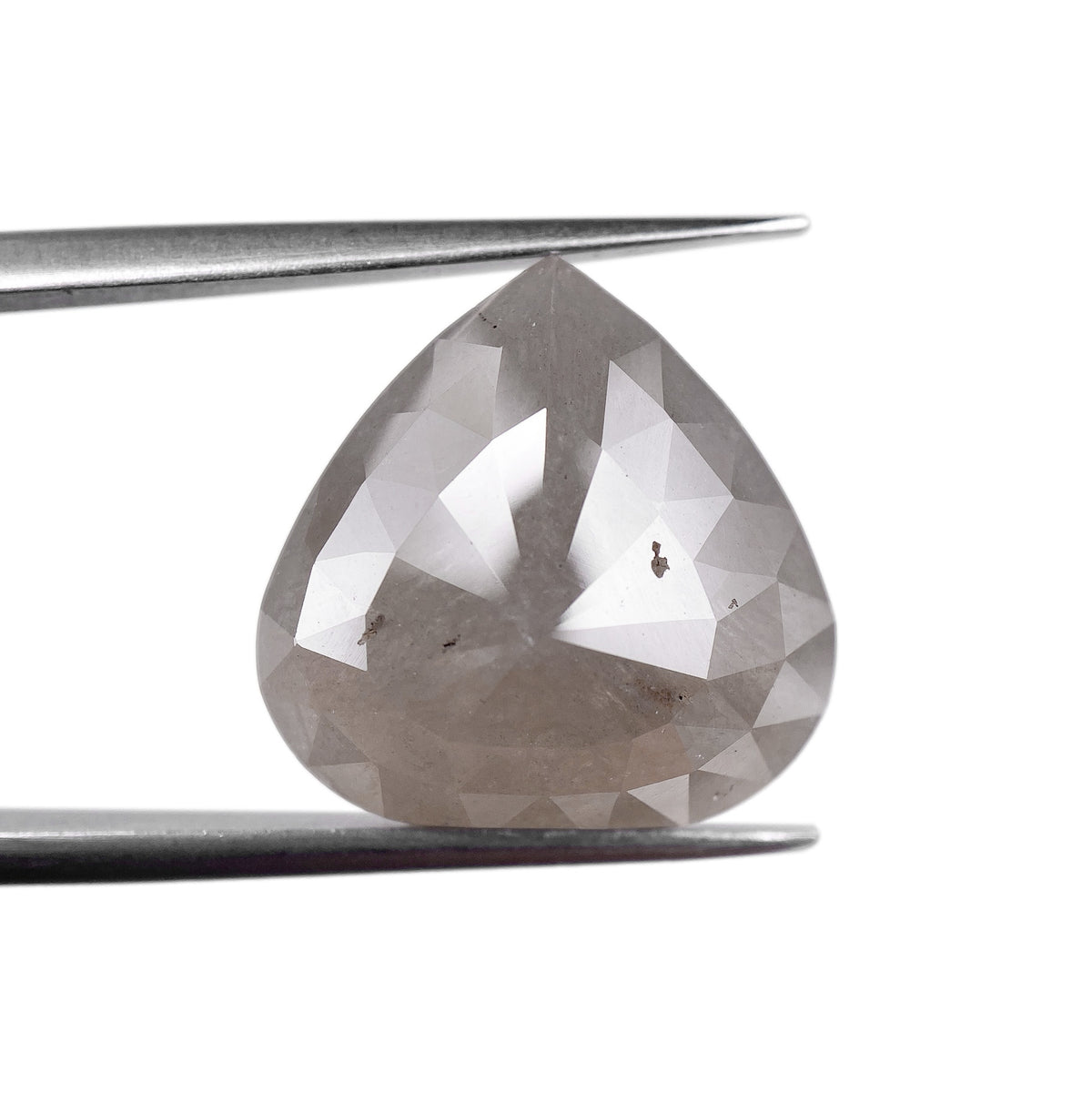 11.26ct | Salt & Pepper Pear Shape Brilliant Cut Diamond - Modern Rustic Diamond