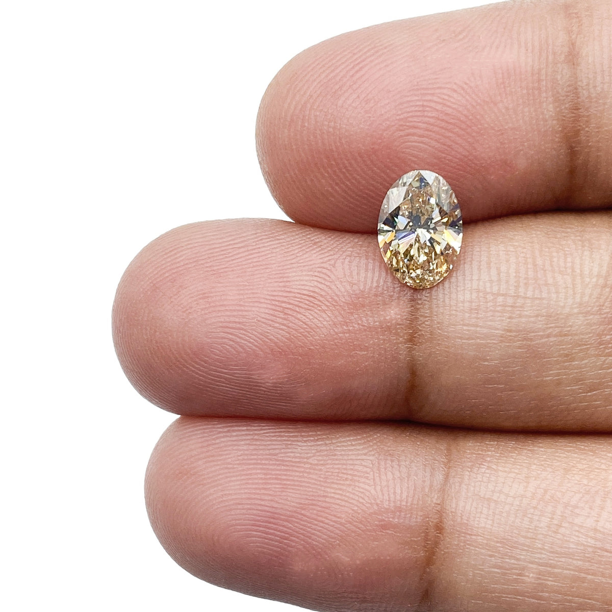 1.00ct | Champagne VS Oval Shape Brilliant Cut Diamond - Modern Rustic Diamond