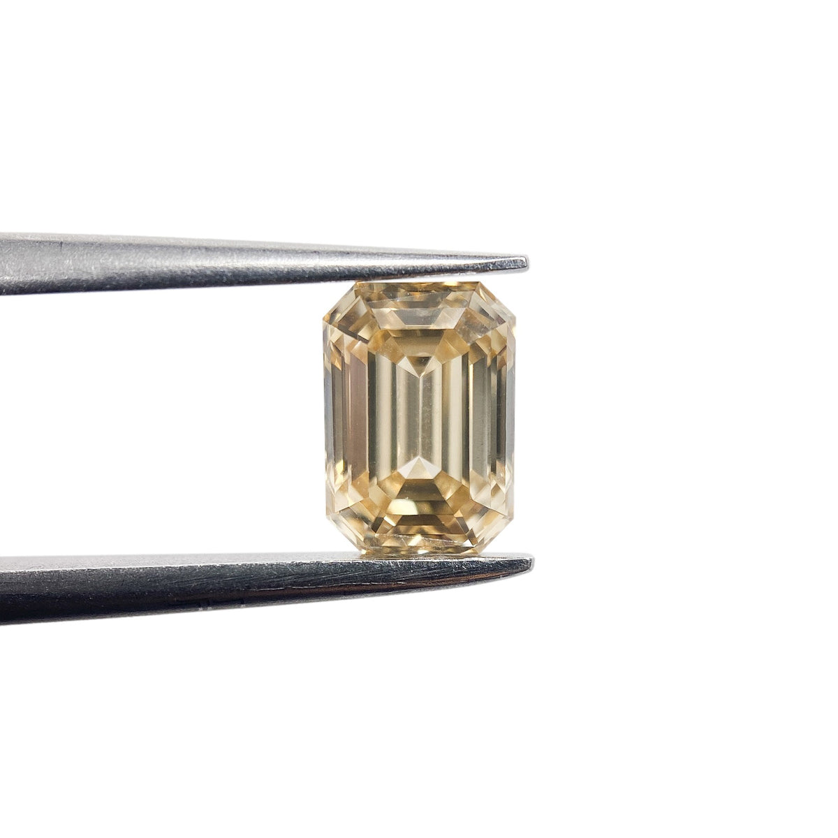 1.00ct | Champagne VS Emerald Shape Brilliant Cut Diamond - Modern Rustic Diamond