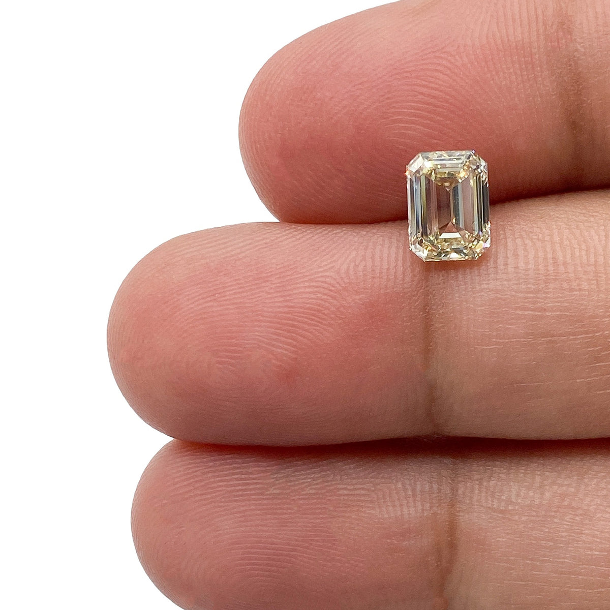 1.00ct | Champagne VVS Emerald Shape Step Cut Diamond - Modern Rustic Diamond