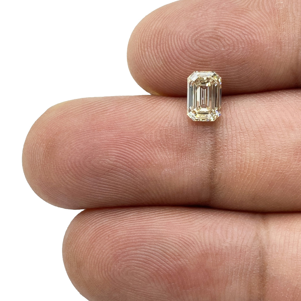 1.00ct | Champagne VVS Emerald Shape Step Cut Diamond - Modern Rustic Diamond