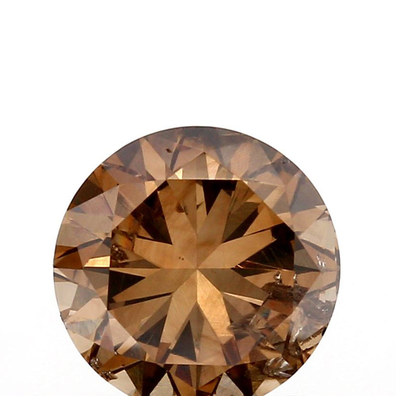 1.00ct | Cognac SI Round Shape Brilliant Cut Diamond - Modern Rustic Diamond