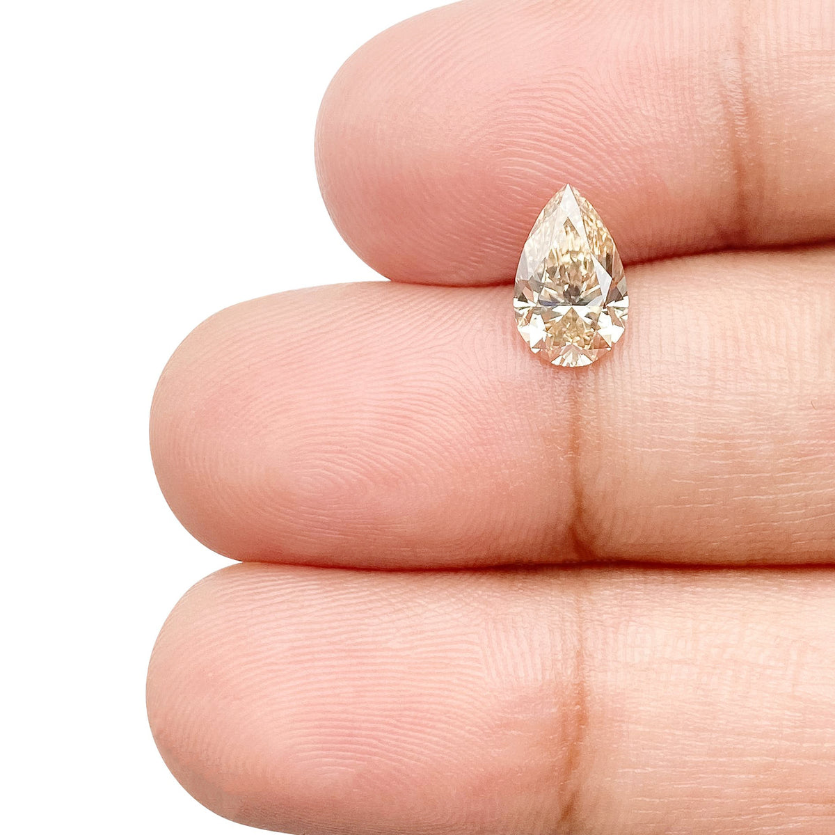 1.00ct | Fancy Light Brownish Yellow VS1 Pear Shape Brilliant Cut Diamond (GIA) - Modern Rustic Diamond