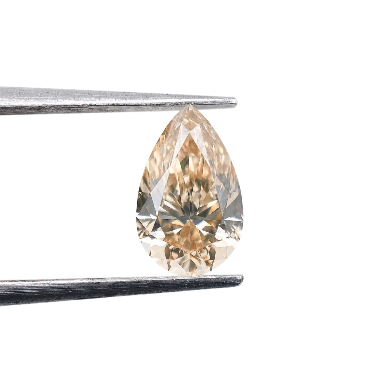 1.00ct | Fancy Light Brownish Yellow VS1 Pear Shape Brilliant Cut Diamond (GIA) - Modern Rustic Diamond