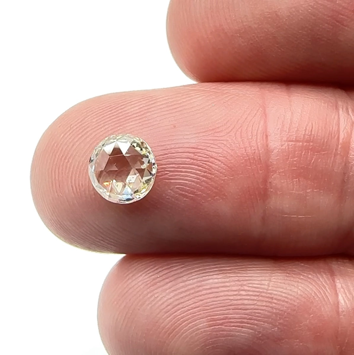 1.00ct | Light Color VS Round Shape Rose Cut Diamond - Modern Rustic Diamond