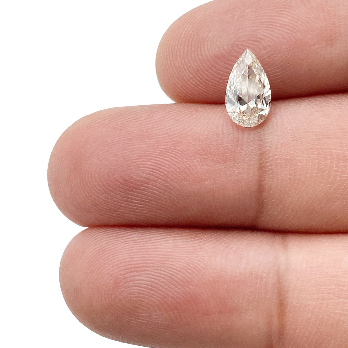 1.00ct | Champagne VVS Pear Shape Brilliant Cut Diamond - Modern Rustic Diamond