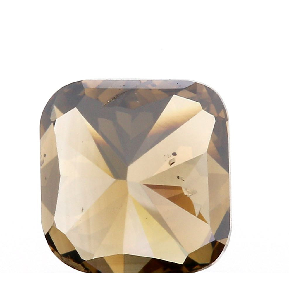 1.00ct Asscher step cut diamond in fancy dark greenish brown with SI2 clarity.