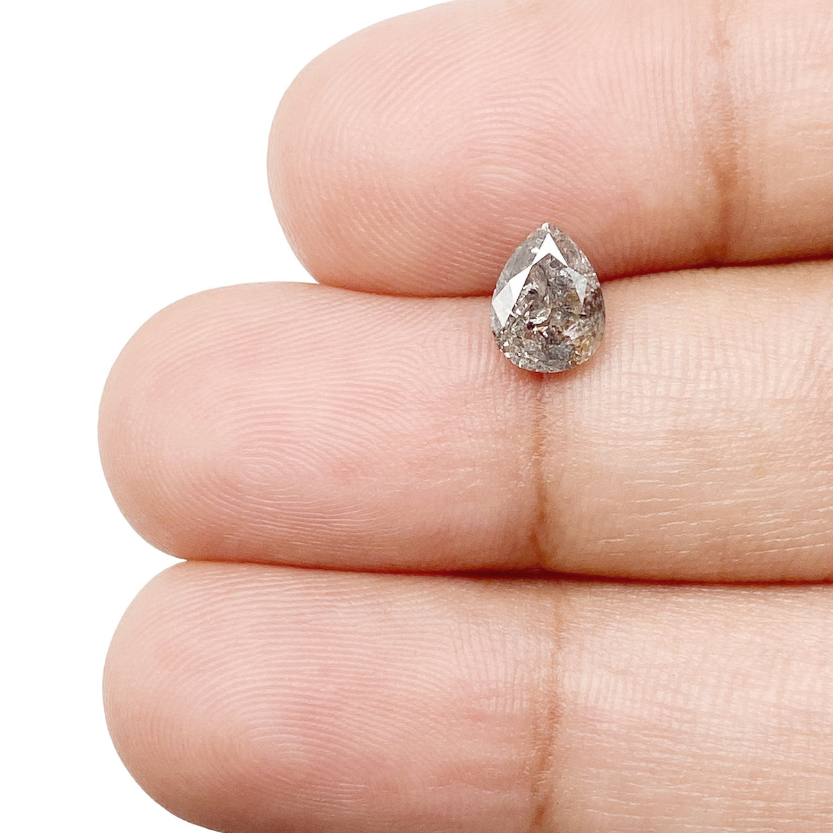 1.00ct | Rustic Pear Shape Rose Cut Diamond - Modern Rustic Diamond