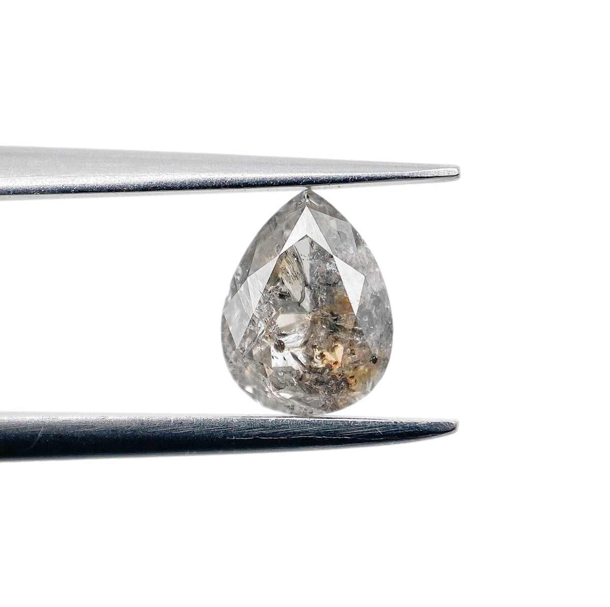 1.00ct | Rustic Pear Shape Rose Cut Diamond - Modern Rustic Diamond
