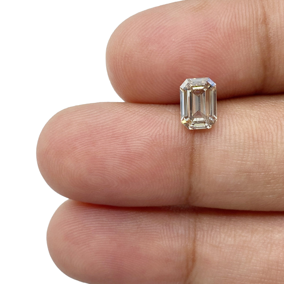 1.00ct | U-V/SI2 Emerald Shape Brilliant Cut Diamond (GIA) - Modern Rustic Diamond