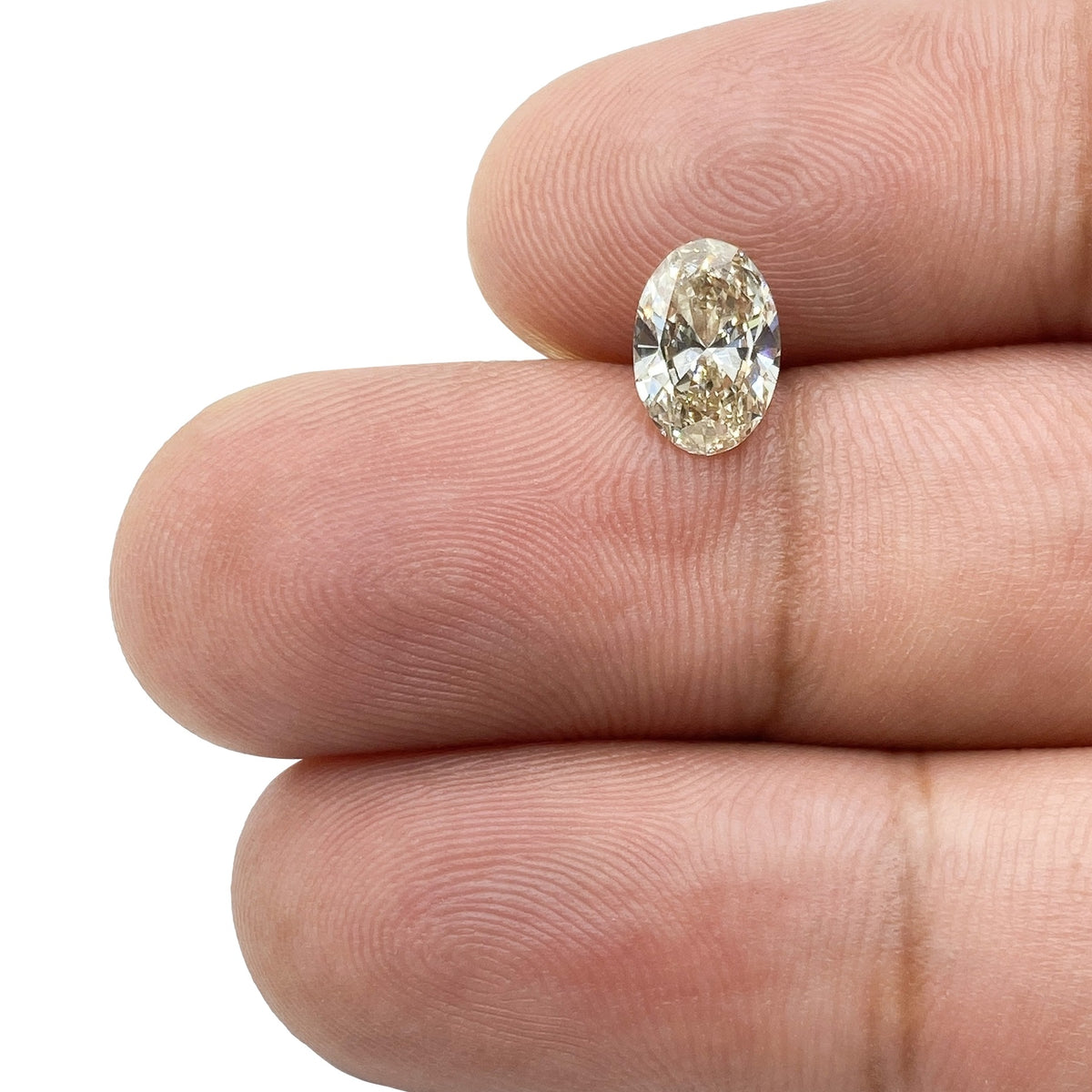 1.00ct | Champagne VVS Oval Shape Brilliant Cut Diamond - Modern Rustic Diamond