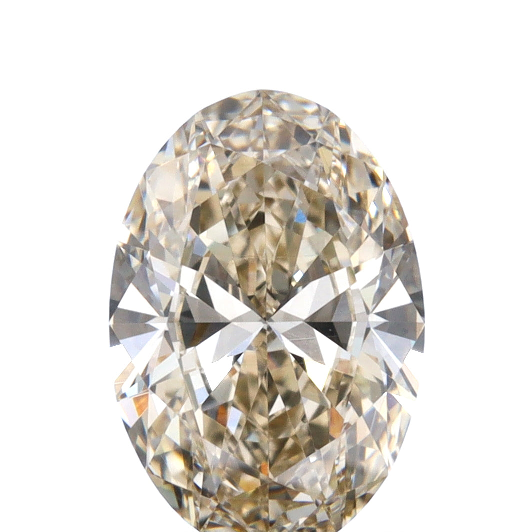 1.00ct | Champagne VVS Oval Shape Brilliant Cut Diamond - Modern Rustic Diamond