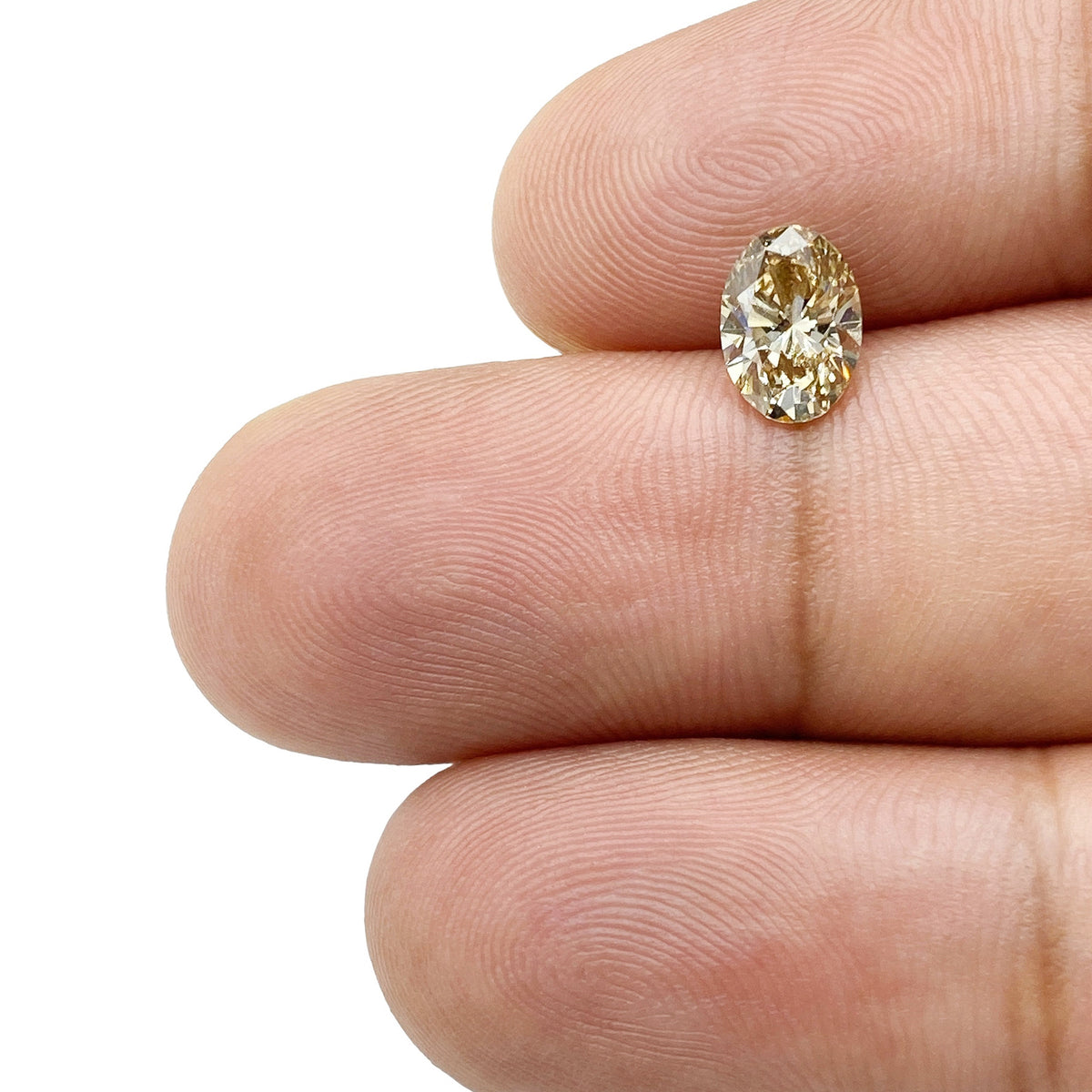 1.00ct | Champagne VVS Oval Shape Brilliant Cut Diamond - Modern Rustic Diamond