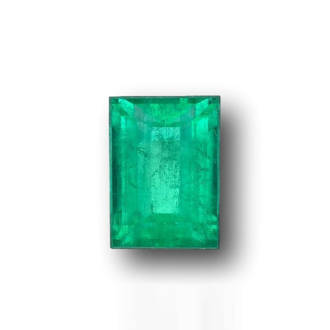 6.20ct | Step Cut Baguette Shape Muzo Origin Emerald (GIA)
