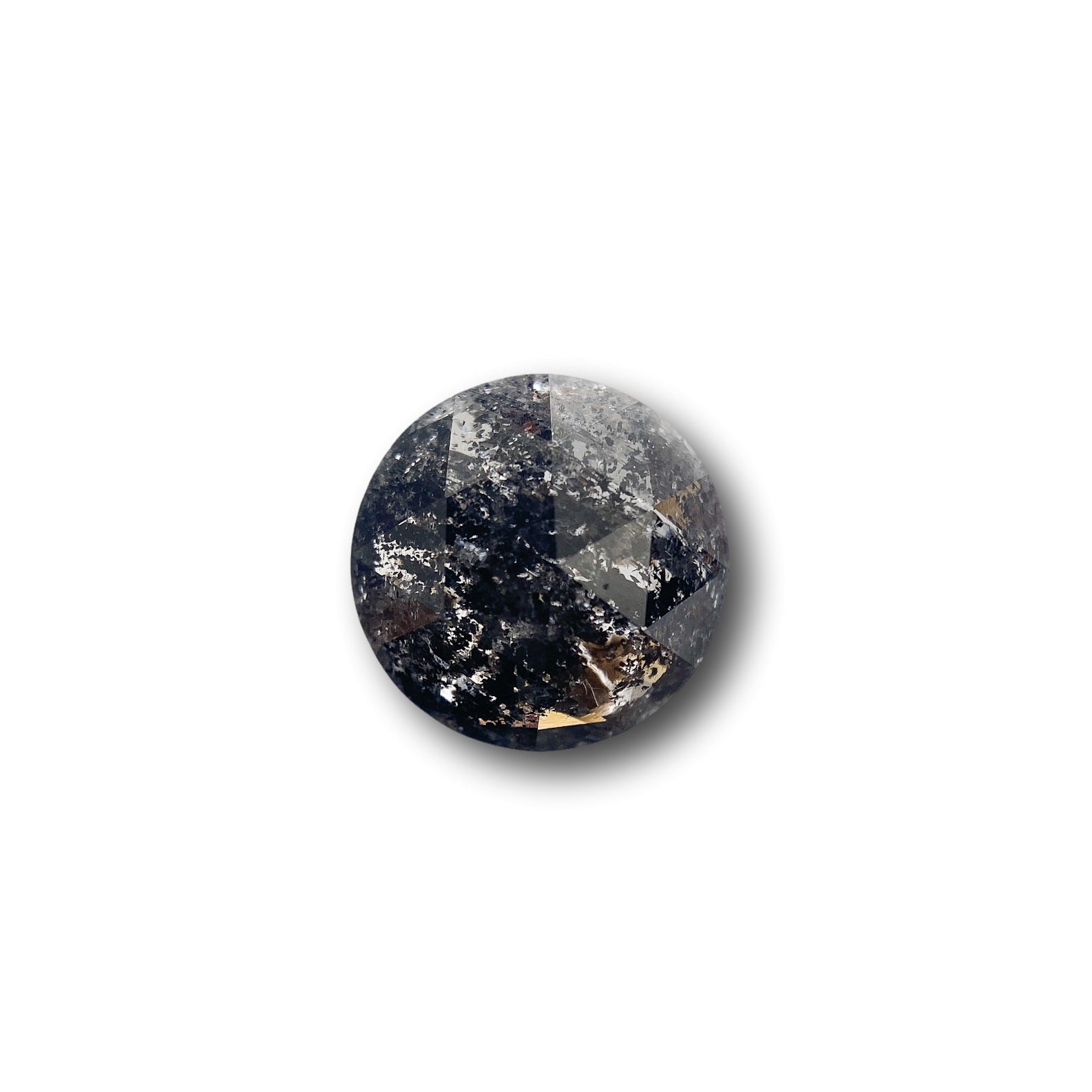 1.66ct | Salt & Pepper Round Shape Rose Cut Diamond - Modern Rustic Diamond