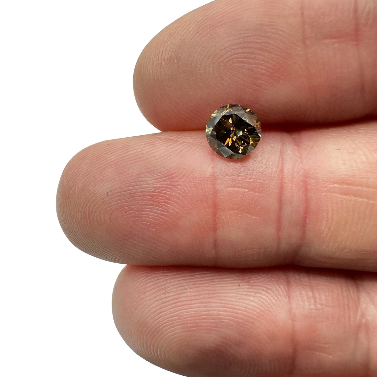 1.01ct | Cognac SI Round Shape Brilliant Cut Diamond - Modern Rustic Diamond